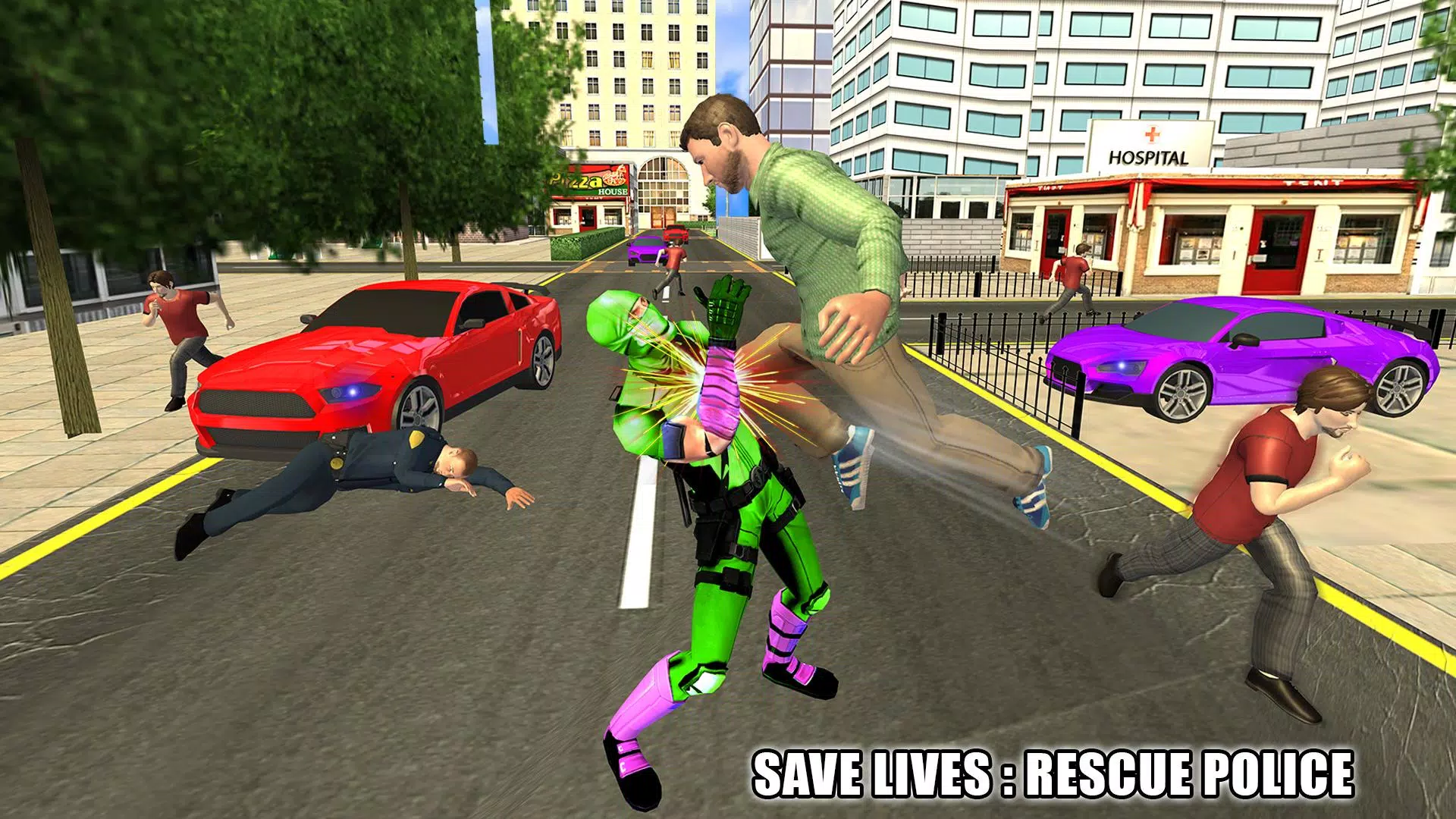 Flying Ninja Hero Crime Chase Screenshot 2