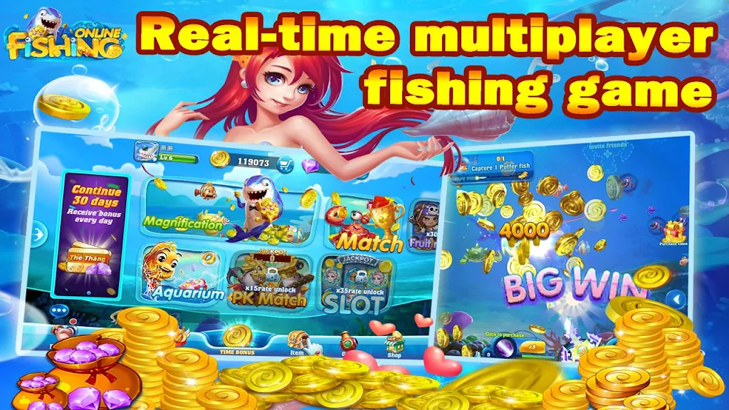 Fishing Online: Classic fish machine, free game ဖန်သားပြင်ဓာတ်ပုံ 1