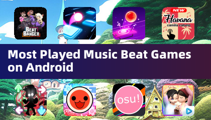 안드로이드에서 가장 많이 플레이된 음악 비트 게임