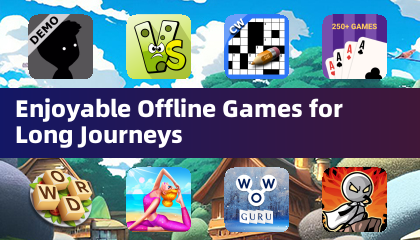 긴 여행을 위한 즐거운 오프라인 게임
