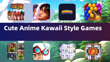 Niedliche Anime-Kawaii-Stil-Spiele